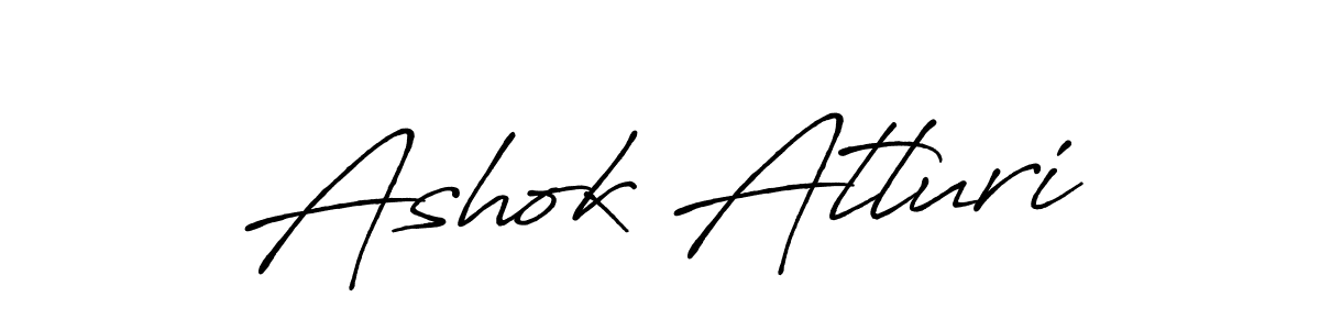 Ashok Atluri stylish signature style. Best Handwritten Sign (Antro_Vectra_Bolder) for my name. Handwritten Signature Collection Ideas for my name Ashok Atluri. Ashok Atluri signature style 7 images and pictures png
