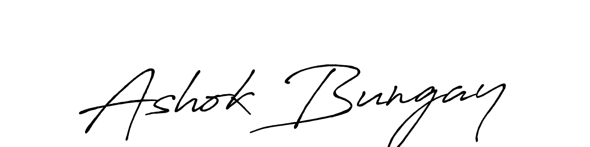 Create a beautiful signature design for name Ashok Bungay. With this signature (Antro_Vectra_Bolder) fonts, you can make a handwritten signature for free. Ashok Bungay signature style 7 images and pictures png