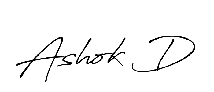 How to make Ashok D signature? Antro_Vectra_Bolder is a professional autograph style. Create handwritten signature for Ashok D name. Ashok D signature style 7 images and pictures png