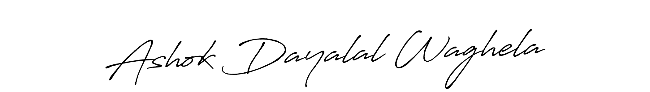 How to make Ashok Dayalal Waghela name signature. Use Antro_Vectra_Bolder style for creating short signs online. This is the latest handwritten sign. Ashok Dayalal Waghela signature style 7 images and pictures png