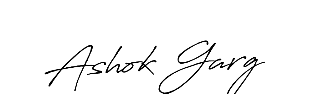 Create a beautiful signature design for name Ashok Garg. With this signature (Antro_Vectra_Bolder) fonts, you can make a handwritten signature for free. Ashok Garg signature style 7 images and pictures png