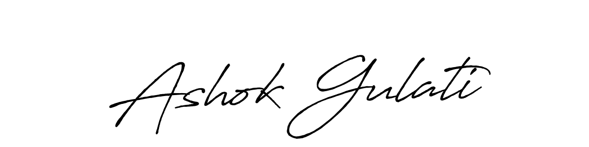 Also we have Ashok Gulati name is the best signature style. Create professional handwritten signature collection using Antro_Vectra_Bolder autograph style. Ashok Gulati signature style 7 images and pictures png