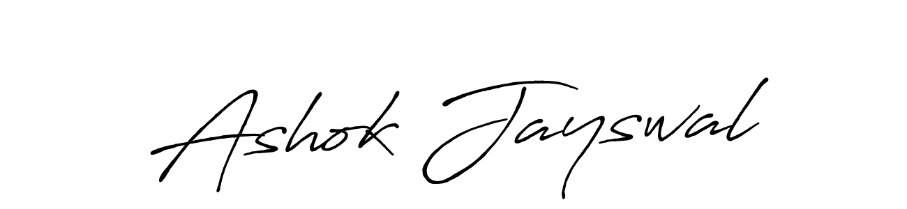 Design your own signature with our free online signature maker. With this signature software, you can create a handwritten (Antro_Vectra_Bolder) signature for name Ashok Jayswal. Ashok Jayswal signature style 7 images and pictures png