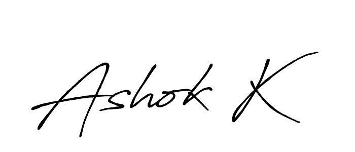 It looks lik you need a new signature style for name Ashok K. Design unique handwritten (Antro_Vectra_Bolder) signature with our free signature maker in just a few clicks. Ashok K signature style 7 images and pictures png