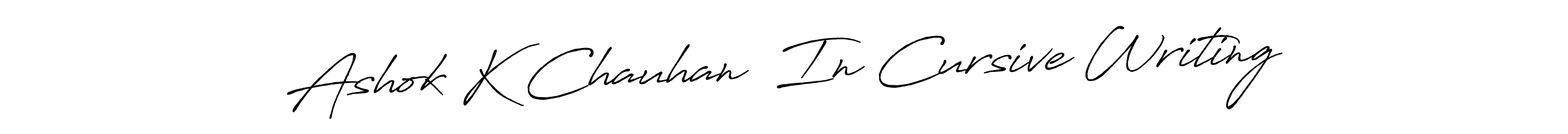 Create a beautiful signature design for name Ashok K Chauhan  In Cursive Writing. With this signature (Antro_Vectra_Bolder) fonts, you can make a handwritten signature for free. Ashok K Chauhan  In Cursive Writing signature style 7 images and pictures png