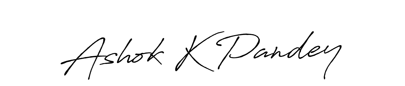 Ashok K Pandey stylish signature style. Best Handwritten Sign (Antro_Vectra_Bolder) for my name. Handwritten Signature Collection Ideas for my name Ashok K Pandey. Ashok K Pandey signature style 7 images and pictures png