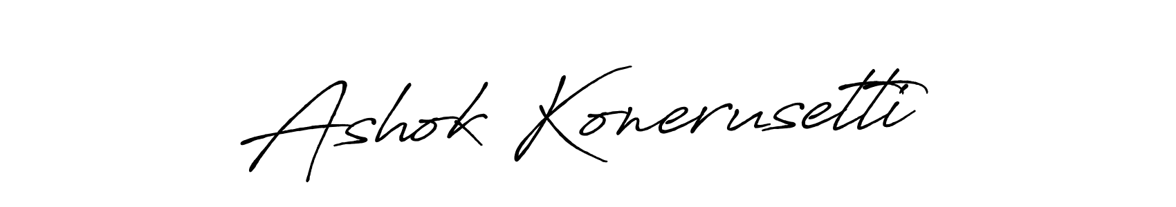 Also we have Ashok Konerusetti name is the best signature style. Create professional handwritten signature collection using Antro_Vectra_Bolder autograph style. Ashok Konerusetti signature style 7 images and pictures png