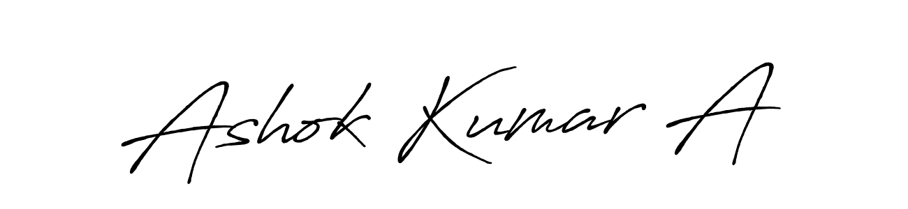 It looks lik you need a new signature style for name Ashok Kumar A. Design unique handwritten (Antro_Vectra_Bolder) signature with our free signature maker in just a few clicks. Ashok Kumar A signature style 7 images and pictures png