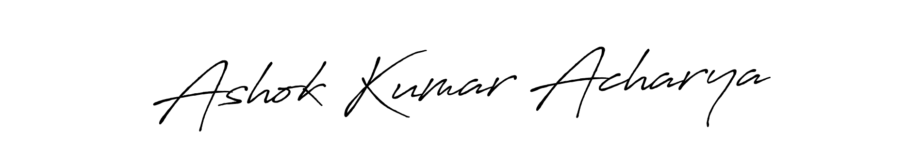 Also You can easily find your signature by using the search form. We will create Ashok Kumar Acharya name handwritten signature images for you free of cost using Antro_Vectra_Bolder sign style. Ashok Kumar Acharya signature style 7 images and pictures png