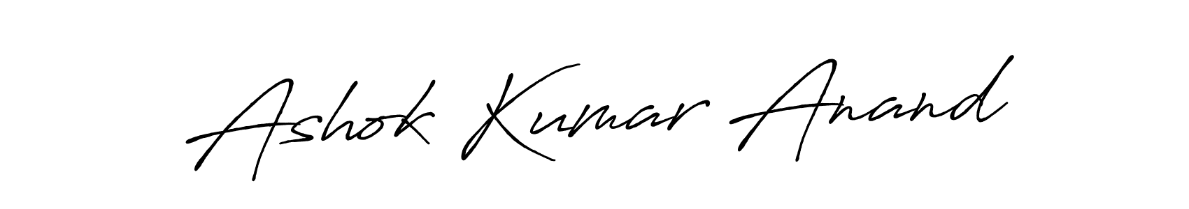 Make a beautiful signature design for name Ashok Kumar Anand. With this signature (Antro_Vectra_Bolder) style, you can create a handwritten signature for free. Ashok Kumar Anand signature style 7 images and pictures png