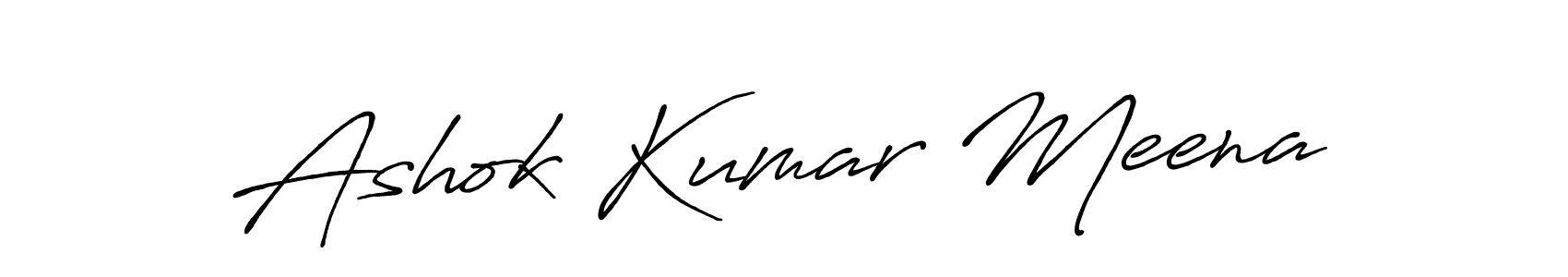 Design your own signature with our free online signature maker. With this signature software, you can create a handwritten (Antro_Vectra_Bolder) signature for name Ashok Kumar Meena. Ashok Kumar Meena signature style 7 images and pictures png