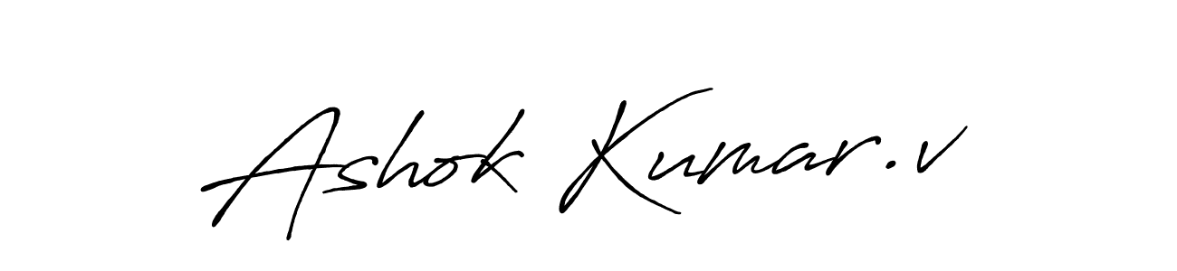 How to Draw Ashok Kumar.v signature style? Antro_Vectra_Bolder is a latest design signature styles for name Ashok Kumar.v. Ashok Kumar.v signature style 7 images and pictures png