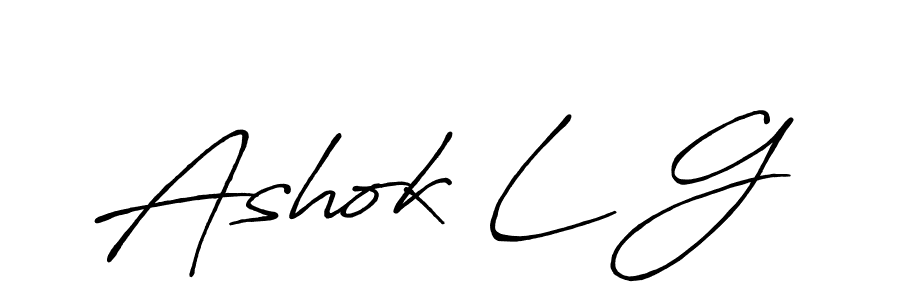 Here are the top 10 professional signature styles for the name Ashok L G. These are the best autograph styles you can use for your name. Ashok L G signature style 7 images and pictures png