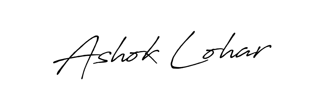 How to make Ashok Lohar name signature. Use Antro_Vectra_Bolder style for creating short signs online. This is the latest handwritten sign. Ashok Lohar signature style 7 images and pictures png