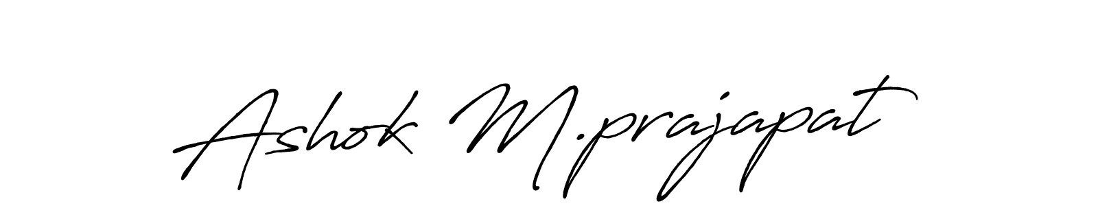 Ashok M.prajapat stylish signature style. Best Handwritten Sign (Antro_Vectra_Bolder) for my name. Handwritten Signature Collection Ideas for my name Ashok M.prajapat. Ashok M.prajapat signature style 7 images and pictures png