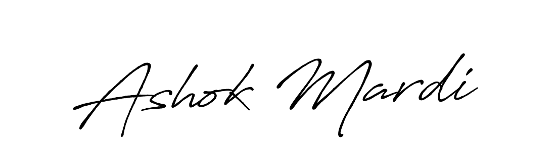 Make a beautiful signature design for name Ashok Mardi. With this signature (Antro_Vectra_Bolder) style, you can create a handwritten signature for free. Ashok Mardi signature style 7 images and pictures png