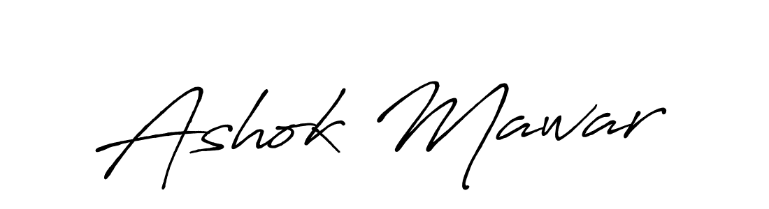 Design your own signature with our free online signature maker. With this signature software, you can create a handwritten (Antro_Vectra_Bolder) signature for name Ashok Mawar. Ashok Mawar signature style 7 images and pictures png