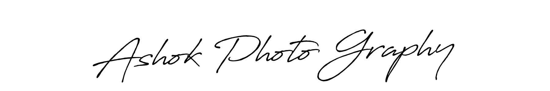 Also You can easily find your signature by using the search form. We will create Ashok Photo Graphy name handwritten signature images for you free of cost using Antro_Vectra_Bolder sign style. Ashok Photo Graphy signature style 7 images and pictures png