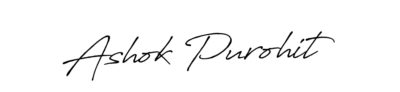 Also we have Ashok Purohit name is the best signature style. Create professional handwritten signature collection using Antro_Vectra_Bolder autograph style. Ashok Purohit signature style 7 images and pictures png