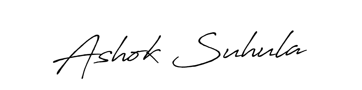 You should practise on your own different ways (Antro_Vectra_Bolder) to write your name (Ashok Suhula) in signature. don't let someone else do it for you. Ashok Suhula signature style 7 images and pictures png