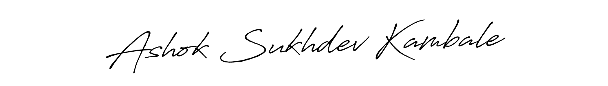 Make a beautiful signature design for name Ashok Sukhdev Kambale. With this signature (Antro_Vectra_Bolder) style, you can create a handwritten signature for free. Ashok Sukhdev Kambale signature style 7 images and pictures png