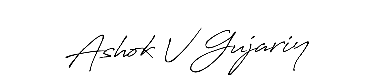 It looks lik you need a new signature style for name Ashok V Gujariy. Design unique handwritten (Antro_Vectra_Bolder) signature with our free signature maker in just a few clicks. Ashok V Gujariy signature style 7 images and pictures png