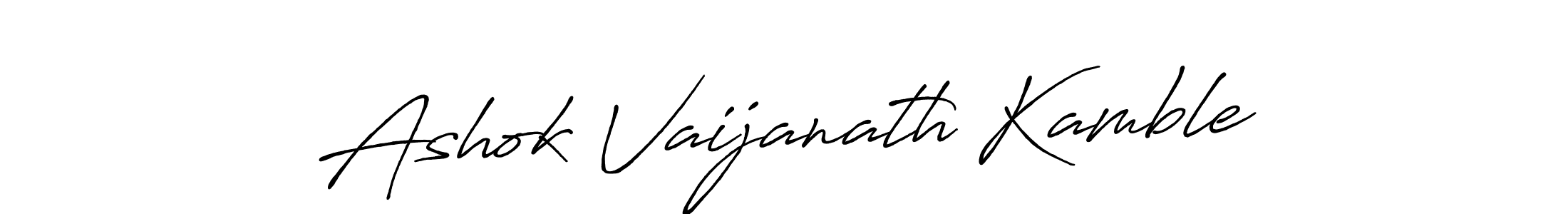 Make a beautiful signature design for name Ashok Vaijanath Kamble. With this signature (Antro_Vectra_Bolder) style, you can create a handwritten signature for free. Ashok Vaijanath Kamble signature style 7 images and pictures png