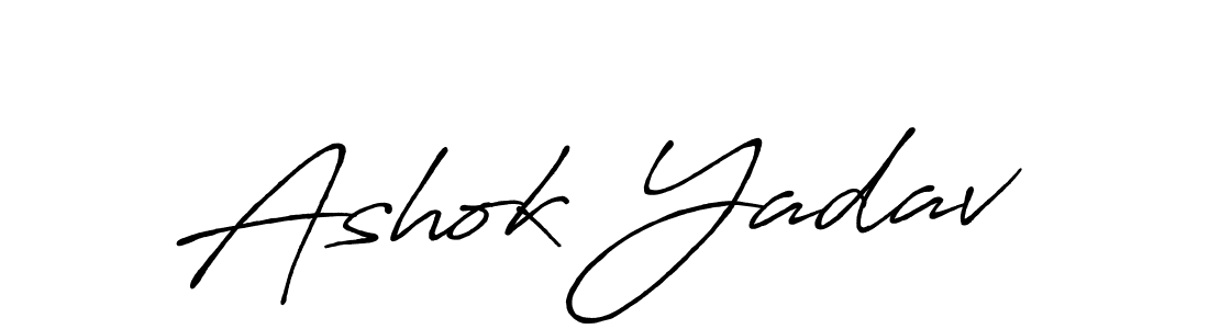 Ashok Yadav stylish signature style. Best Handwritten Sign (Antro_Vectra_Bolder) for my name. Handwritten Signature Collection Ideas for my name Ashok Yadav. Ashok Yadav signature style 7 images and pictures png