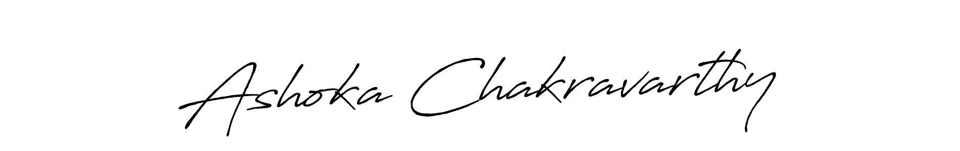 Make a beautiful signature design for name Ashoka Chakravarthy. With this signature (Antro_Vectra_Bolder) style, you can create a handwritten signature for free. Ashoka Chakravarthy signature style 7 images and pictures png