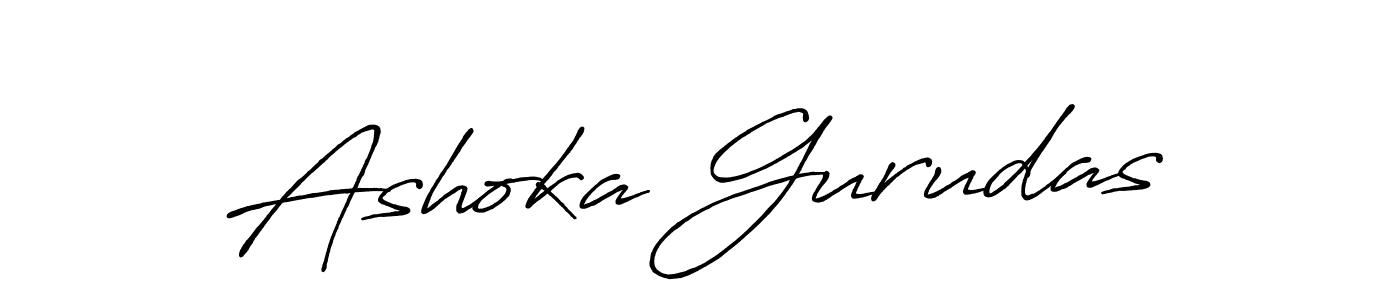 Ashoka Gurudas stylish signature style. Best Handwritten Sign (Antro_Vectra_Bolder) for my name. Handwritten Signature Collection Ideas for my name Ashoka Gurudas. Ashoka Gurudas signature style 7 images and pictures png