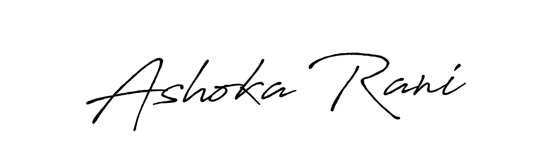 How to make Ashoka Rani signature? Antro_Vectra_Bolder is a professional autograph style. Create handwritten signature for Ashoka Rani name. Ashoka Rani signature style 7 images and pictures png