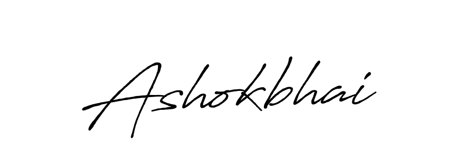 Create a beautiful signature design for name Ashokbhai. With this signature (Antro_Vectra_Bolder) fonts, you can make a handwritten signature for free. Ashokbhai signature style 7 images and pictures png
