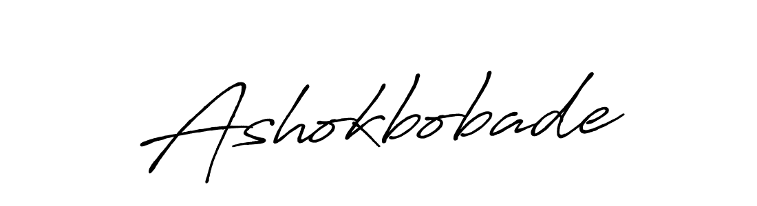 Design your own signature with our free online signature maker. With this signature software, you can create a handwritten (Antro_Vectra_Bolder) signature for name Ashokbobade. Ashokbobade signature style 7 images and pictures png