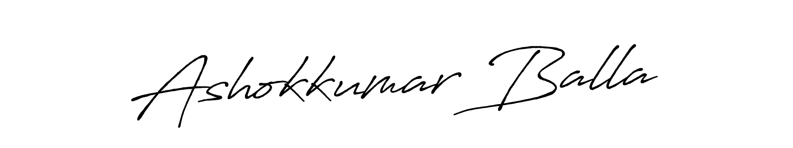 Use a signature maker to create a handwritten signature online. With this signature software, you can design (Antro_Vectra_Bolder) your own signature for name Ashokkumar Balla. Ashokkumar Balla signature style 7 images and pictures png