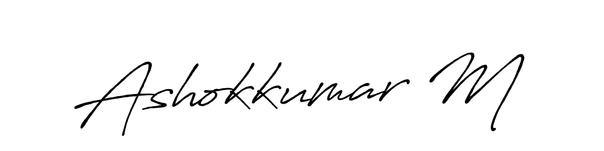 It looks lik you need a new signature style for name Ashokkumar M. Design unique handwritten (Antro_Vectra_Bolder) signature with our free signature maker in just a few clicks. Ashokkumar M signature style 7 images and pictures png