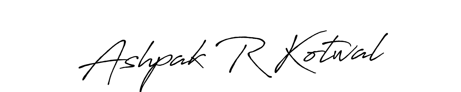 Design your own signature with our free online signature maker. With this signature software, you can create a handwritten (Antro_Vectra_Bolder) signature for name Ashpak R Kotwal. Ashpak R Kotwal signature style 7 images and pictures png