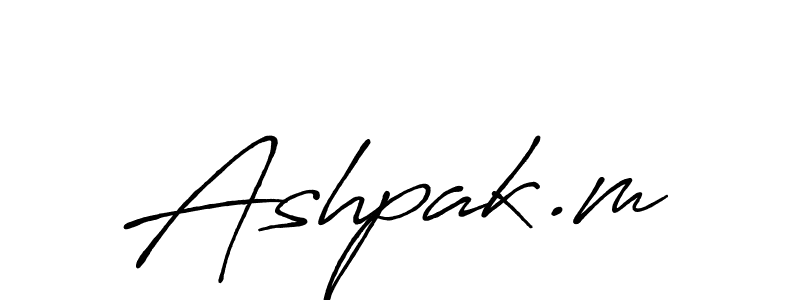 Create a beautiful signature design for name Ashpak.m. With this signature (Antro_Vectra_Bolder) fonts, you can make a handwritten signature for free. Ashpak.m signature style 7 images and pictures png