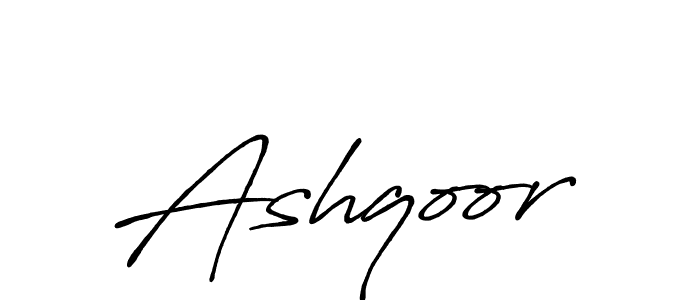 How to make Ashqoor name signature. Use Antro_Vectra_Bolder style for creating short signs online. This is the latest handwritten sign. Ashqoor signature style 7 images and pictures png