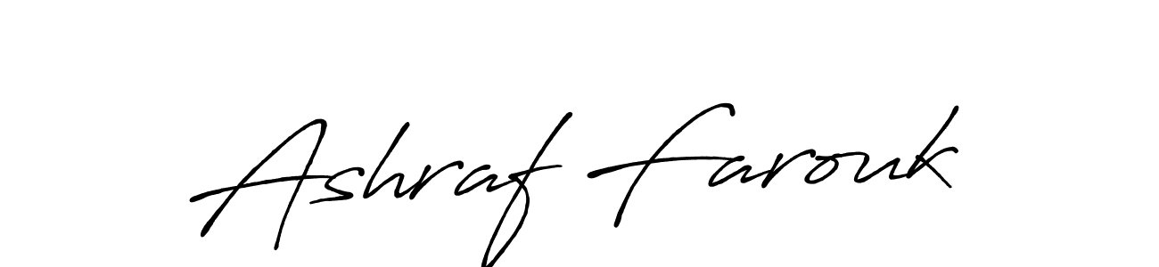 Use a signature maker to create a handwritten signature online. With this signature software, you can design (Antro_Vectra_Bolder) your own signature for name Ashraf Farouk. Ashraf Farouk signature style 7 images and pictures png