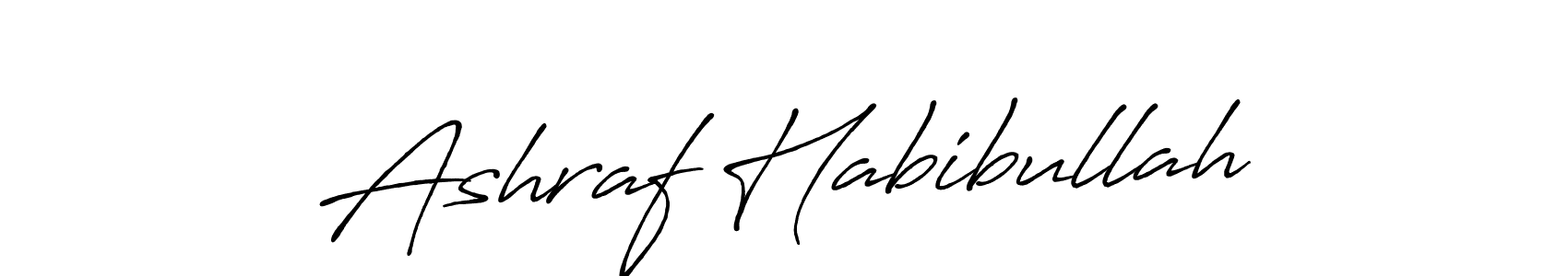 You should practise on your own different ways (Antro_Vectra_Bolder) to write your name (Ashraf Habibullah) in signature. don't let someone else do it for you. Ashraf Habibullah signature style 7 images and pictures png