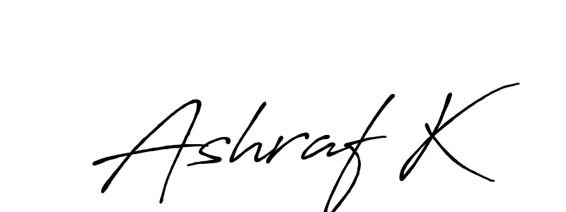 You should practise on your own different ways (Antro_Vectra_Bolder) to write your name (Ashraf K) in signature. don't let someone else do it for you. Ashraf K signature style 7 images and pictures png