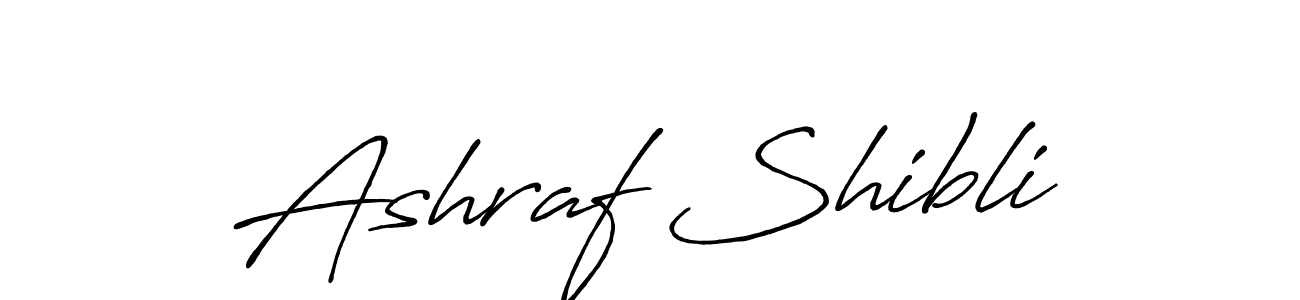 Make a beautiful signature design for name Ashraf Shibli. With this signature (Antro_Vectra_Bolder) style, you can create a handwritten signature for free. Ashraf Shibli signature style 7 images and pictures png