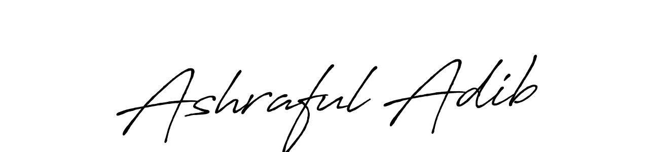 Use a signature maker to create a handwritten signature online. With this signature software, you can design (Antro_Vectra_Bolder) your own signature for name Ashraful Adib. Ashraful Adib signature style 7 images and pictures png