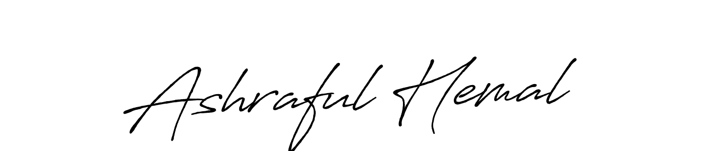 How to make Ashraful Hemal signature? Antro_Vectra_Bolder is a professional autograph style. Create handwritten signature for Ashraful Hemal name. Ashraful Hemal signature style 7 images and pictures png