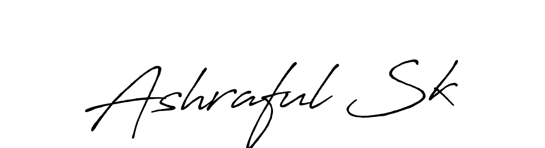 Make a beautiful signature design for name Ashraful Sk. With this signature (Antro_Vectra_Bolder) style, you can create a handwritten signature for free. Ashraful Sk signature style 7 images and pictures png
