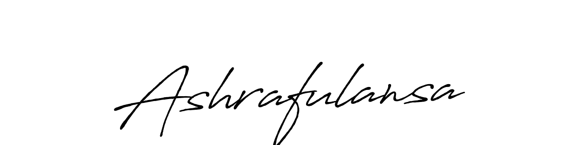 Use a signature maker to create a handwritten signature online. With this signature software, you can design (Antro_Vectra_Bolder) your own signature for name Ashrafulansa. Ashrafulansa signature style 7 images and pictures png