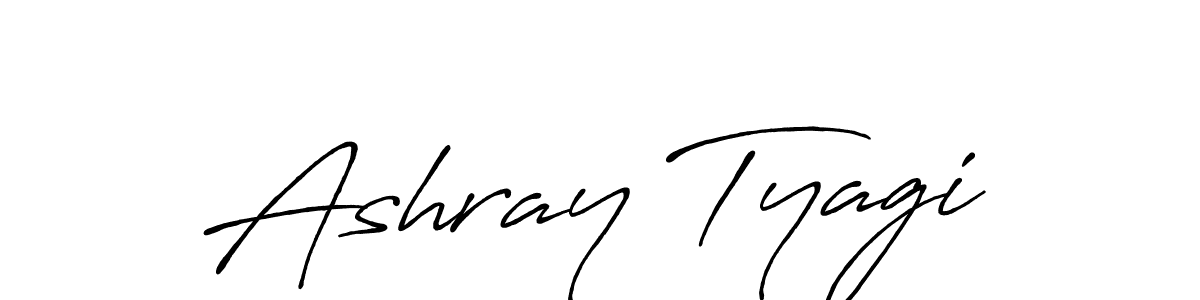 Design your own signature with our free online signature maker. With this signature software, you can create a handwritten (Antro_Vectra_Bolder) signature for name Ashray Tyagi. Ashray Tyagi signature style 7 images and pictures png