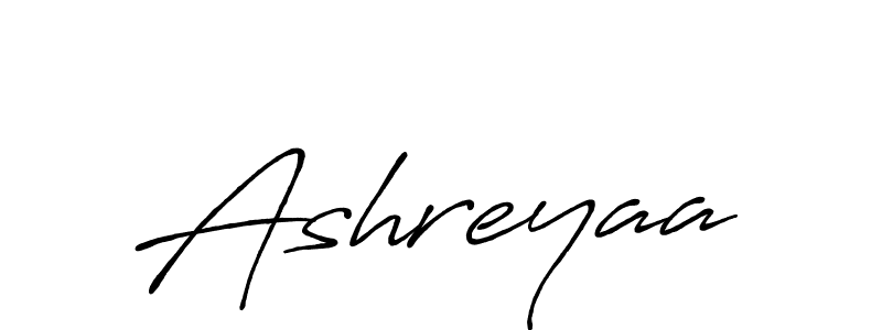 Make a beautiful signature design for name Ashreyaa. With this signature (Antro_Vectra_Bolder) style, you can create a handwritten signature for free. Ashreyaa signature style 7 images and pictures png