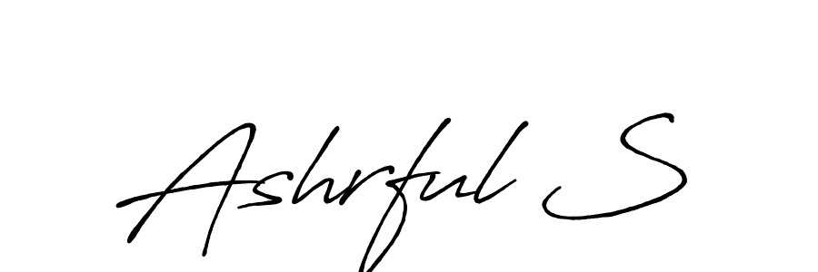 How to make Ashrful S signature? Antro_Vectra_Bolder is a professional autograph style. Create handwritten signature for Ashrful S name. Ashrful S signature style 7 images and pictures png