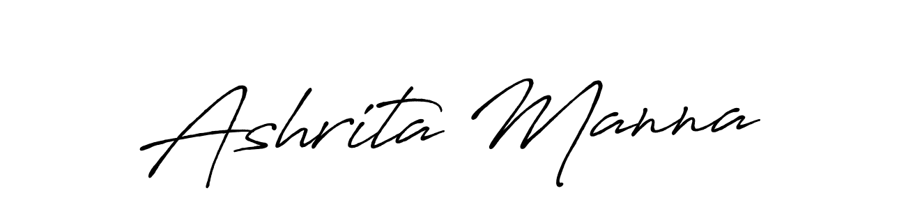 How to make Ashrita Manna name signature. Use Antro_Vectra_Bolder style for creating short signs online. This is the latest handwritten sign. Ashrita Manna signature style 7 images and pictures png